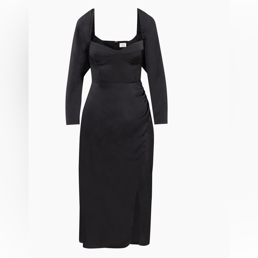 Aritzia Wilfred Mosquerod Satin Formal Wedding Guest Evening Dress New Sz 4 - Picture 4 of 7